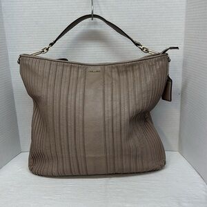 Coach Taupe Leather Hobo Bag